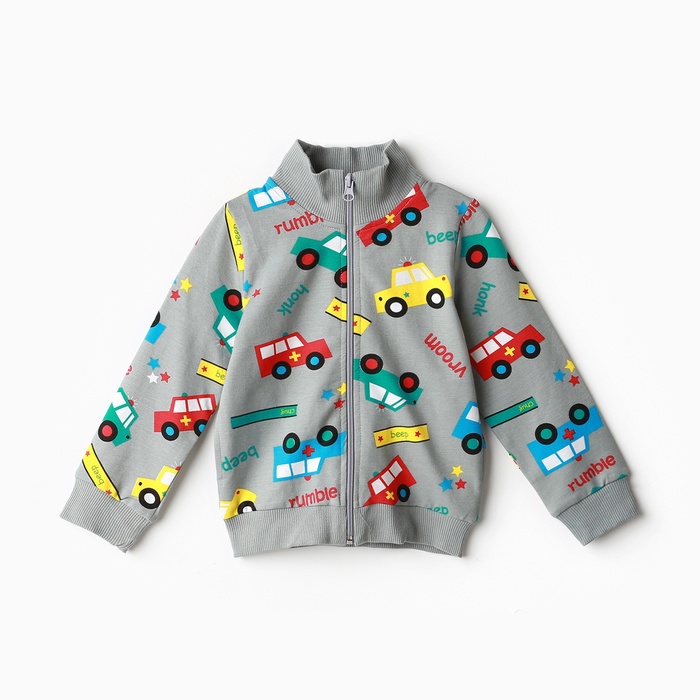 Толстовка для мальчика, цвет серый, рост 86 см - Фото 1