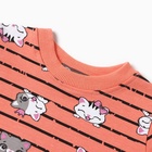 Комплект для девочки (свитшот, брюки), цвет коралловый, рост 98 см - фото 23664722