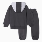 Комплект детский (толстовка, брюки) , цвет графит, рост 86 см - фото 23865525