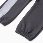 Комплект для мальчика (толстовка, брюки) , цвет графит, рост 98 см - фото 28205671