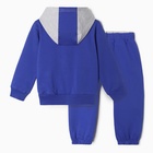 Комплект для мальчика (толстовка, брюки) , цвет электрик, рост 104 см - фото 24580917