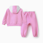 Комплект для девочки (толстовка, брюки ), цвет розовый, рост 92 см - фото 119330856
