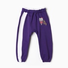 Комплект для девочки (толстовка, брюки ), цвет фиолетовый, рост 104 см - Фото 6