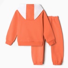 Комплект для девочки (толстовка, брюки ), цвет коралловый, рост 86 см - Фото 10