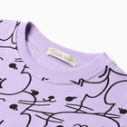 Свитшот для девочек, цвет сиреневый, рост 104 см - фото 23865662