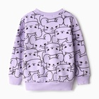 Свитшот для девочек, цвет сиреневый, рост 104 см - фото 23865665