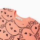 Свитшот для девочек, цвет коралловый, рост 122 см - фото 23865731