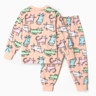 Пижама для девочки, цвет пудра, рост 116 см - Фото 10