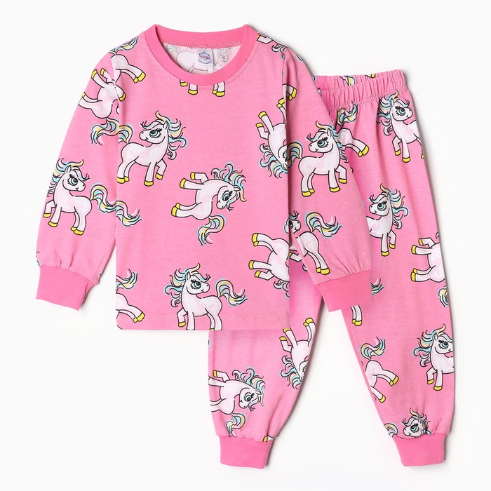 Пижама для девочки, цвет розовый, рост 116 см - Фото 1