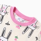 Пижама для девочки, цвет молочный, рост 98 см - фото 27194782