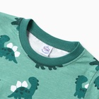 Пижама для мальчиков, цвет зеленый, рост 122 см - Фото 3