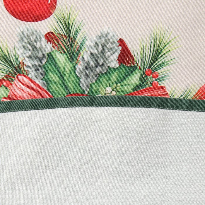 Скатерть Этель «Рождественский венок», d=150 см, 100% хл, саржа 190 г/м2 - фото 1906421625