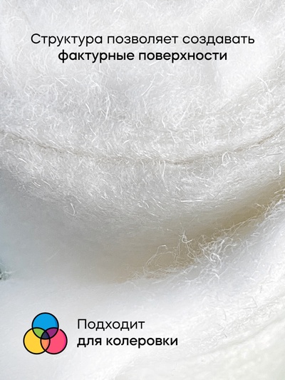 Вата для ватных игрушек, 100% лëн, 250 г