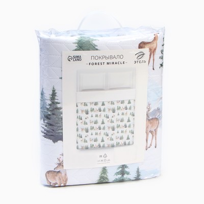 Покрывало 1.5-спальное «Этель» Forest miracle, 145×210 см, микрофибра