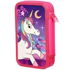 Пенал 2 секции,12.5×20.5×4 см, ламинированный картон, «Минни Маус и единорог» - Фото 3