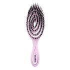 Био-расчёска для волос Solomeya, подвижная, c натуральной щетиной, сиреневая - фото 301013348