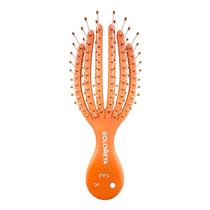 Расчёска-мини для сухих и влажных волос Solomeya «Оранжевый осьминог» - Фото 1