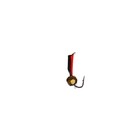 Мормышка Столбик чёрный, красное брюшко + шар гранен золотой, вес 0.2 г - Фото 2