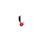 Мормышка Столбик чёрный, лайм глаз + шар гранен красный, вес 0.4 г - Фото 2
