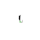 Мормышка Столбик чёрный, белые полоски + шар зелёный, вес 0.3 г - Фото 2