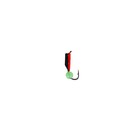 Мормышка Столбик чёрный, красный брюшко + шар зелёный, вес 0.35 г - Фото 2