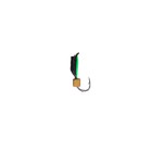 Мормышка Столбик чёрный, зелёное брюшко + куб золотой, вес 0.4 г - Фото 2