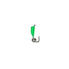 Мормышка Столбик зелёный, чёрные полоски + шар серебро, вес 0.45 г - Фото 2