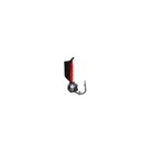 Мормышка Столбик чёрный, красное брюшко + шар гранен серебро, вес 0.7 г - Фото 2