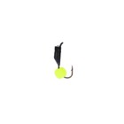 Мормышка Столбик чёрный, белый глаз + шар лайм, вес 0.7 г - Фото 2