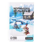 Мормышка Столбик чёрный, красное брюшко + тетро куб золотой, вес 0.9 г - Фото 3