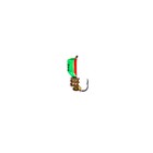 Мормышка Столбик зелёный, красное брюшко + тетро куб золотой, вес 0.8 г - Фото 2