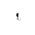 Мормышка Столбик чёрный, лайм глаз + куб хамелеон, вес 1.4 г - Фото 2