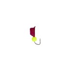 Мормышка Столбик фиолетовый, белые полоски + шар лайм, вес 1.4 г - Фото 2