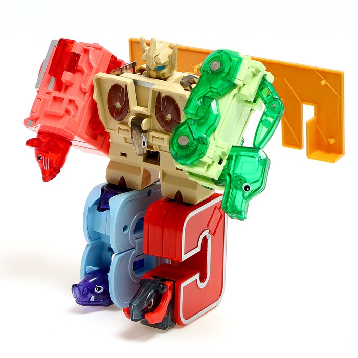 Робо-буквы «Звери», набор 6 в 1, трансформируются, собираются в 1 робота