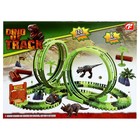 Гибкий автотрек «Дино», мёртвая петля, световые эффекты, работает от батареек - Фото 11