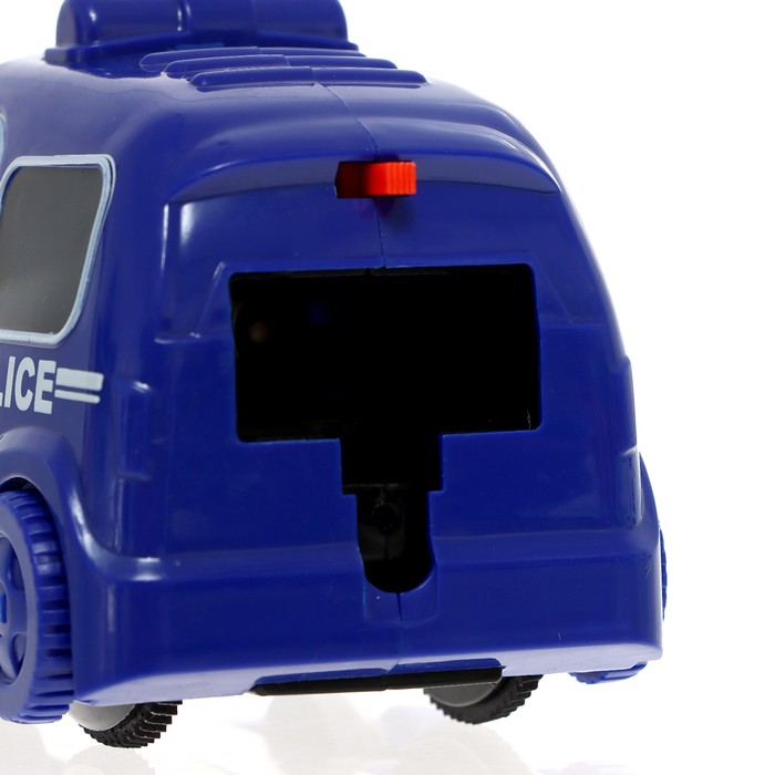 Автотрек «Синяя машинка», работает от батареек, дорожные знаки в комплекте