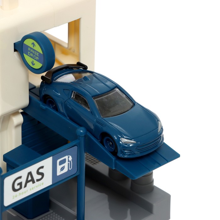 Парковка «Заправочная станция», 1 машинка, цвет синий - фото 1907870273