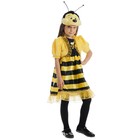 Карнавальный набор «Пчёлка», платье, жилет, шапка-маска, рост 122-128, 4-7 лет - фото 320223160