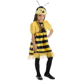 Карнавальный набор «Пчёлка», платье, жилет, шапка-маска, рост 122-128, 4-7 лет