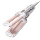 Стайлер Galaxy LINE GL 4667, 40 Вт, керамическое покрытие, d=10 мм, до 180 °C, бело-розовый - Фото 1