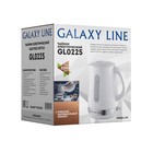 Чайник электрический Galaxy LINE GL 0225, металл, 1.7 л, 2200 Вт, белый 9951029 - фото 16162071