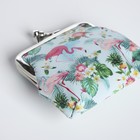 Кошелек дет 02-07-01 Фламинго, 9*3*8, отд на фермуаре, зеленый - фото 25278813