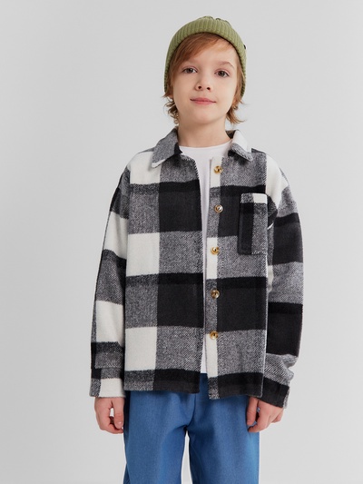 Рубашка детская KAFTAN утеплённая, серая, размер 34 (122-128 см)