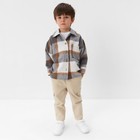 Рубашка детская KAFTAN утеплённая, цвет серо-бежевый, размер 30 (98-104 см) - Фото 2