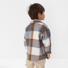 Рубашка детская KAFTAN утеплённая, цвет серо-бежевый, размер 30 (98-104 см) - Фото 4