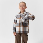 Рубашка детская KAFTAN утеплённая, цвет серо-бежевый, размер 30 (98-104 см) - Фото 6