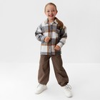 Рубашка детская KAFTAN утеплённая, цвет серо-бежевый, размер 30 (98-104 см) - Фото 7