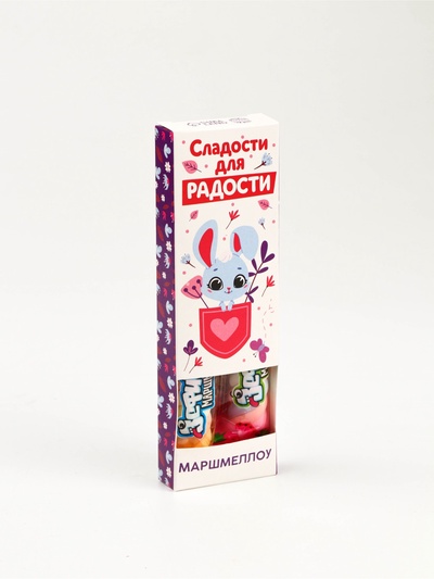 Маршмеллоу-стик «Сладости для радости», вкус: клубника и манго, 10 г ( 2 шт. х 5 г).