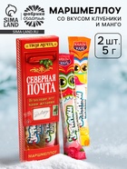 Маршмеллоу-стик «Северная почта», вкус: клубника и манго, 10 г ( 2 шт. × 5 г). - Фото 1