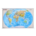 Интерактивная карта мира политическая 156 x 101 см, 1:20М, ламинированная, на рейках, в картонном ЭКО тубусе - Фото 1